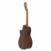Detalhe da guitarra Jose Torres JTC 20CE, mostrando o design cutaway e a lateral em mogno.