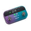 Vista superior do Mooer Prime M1 a exibir o modo de efeitos ativo e ícones de conectividade USB e Bluetooth.