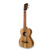 Ukulele tenor APC TT visto em ângulo com acabamento natural e detalhes artesanais em madeira portuguesa.