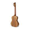 Parte traseira do ukulele tenor APC TT com braço em mogno e logo gravado no corpo em madeira maciça.