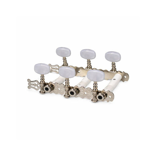 Carrilhões Boston 129 para guitarra clássica com botões pearloid e acabamento em nickel