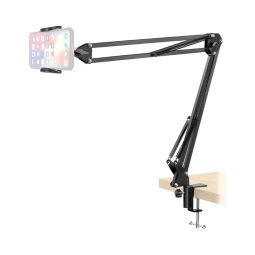 Suporte de mesa articulado FZONE NB-36 para smartphone ajustável compatível com telemóveis de 6,5 a 10,5 cm