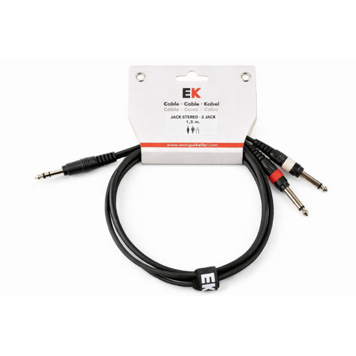 Cabo EK Audio jack stereo para dois jack mono com 1,5 metros de comprimento