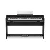 Piano digital Casio Celviano AP-S200BK preto com 88 teclas e ação de martelo, vista frontal com teclado aberto
