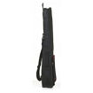 Vista lateral do saco preto acolchoado para Ukulele Tenor Enrique Keller com bolso frontal e alça de ombro ajustável.