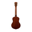 Ukulele Tenor Kala Makala MK-T com corpo em mogno, acabamento acetinado e cordas brancas Aquila, visto de trás.