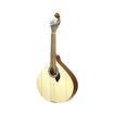 Ângulo lateral da guitarra portuguesa APC 305 Lisboa em fundo branco, mostrando o acabamento de poro aberto e a profundidade da caixa de ressonância.