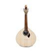 Fotografia de estúdio frontal da guitarra portuguesa APC série 307 Coimbra, com tampo maciço selecionado e detalhes de acabamento artesanal.