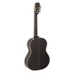 Costas da Guitarra clássica Admira Luna preta com acabamento a poro aberto e clavilhame dourado.