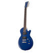 Vista Lateral da Guitarra elétrica preta ESP LTD EC-10 com formato Eclipse e dois pickups humbucker para iniciantes.