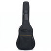 Vista de frente do Saco preto para guitarra clássica Wingo GB-22C com acolchoamento de 8mm e bolso frontal grande.